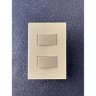 Cj Interruptor Duplo Paralelo 4x2 - Recta Areia Satin Fosco -