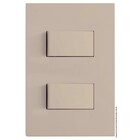 Cj Interruptor Duplo Paralelo 4x2 - Recta Areia Satin Fosco -