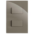 Cj Interruptor Duplo Paralelo 4x2 - Recta Fendi Gloss - Brg11