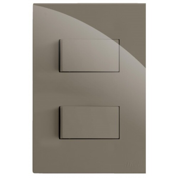 Cj Interruptor Duplo Paralelo 4x2 - Recta Fendi Gloss - Brg11