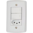 Cj Interruptor Duplo Paralelo + Tomada 10a 4x2 - Tramontina L