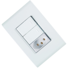 Cj Interruptor Duplo Simples + Tomada 20a 4x2  - Tramontina L