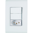 Cj Interruptor Duplo Simples + Tomada 20a 4x2  - Tramontina L