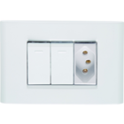 Cj Interruptor Duplo Simples + Tomada 20a 4x2  - Tramontina L