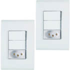 Cj Interruptor Duplo Simples + Tomada 20a 4x2  - Tramontina L