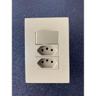 Cj Interruptor Paralelo + 2 Tomada 10a 4x2 - Recta Areia Sati