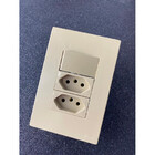 Cj Interruptor Paralelo + 2 Tomada 10a 4x2 - Recta Areia Sati