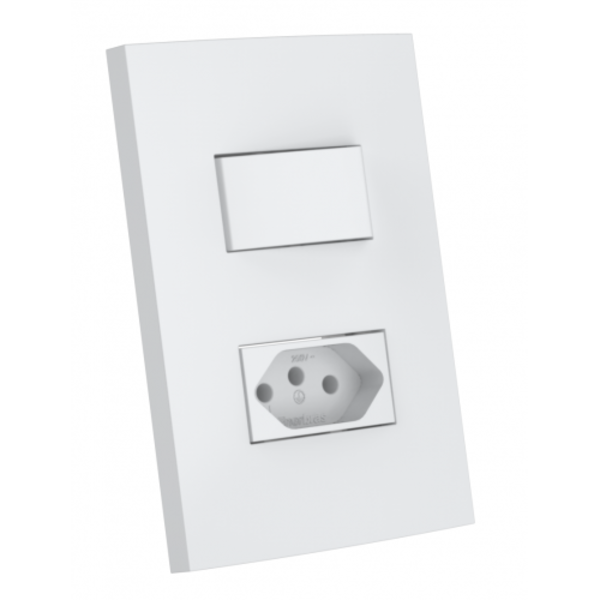 Cj Interruptor Paralelo + Tomada 10a - Enerbras Dubai - 5409-