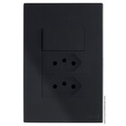 Cj Interruptor Paralelo + Tomada Dupla 20a 4x2 - Recta Black