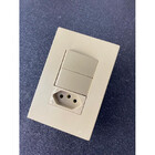 Cj Interruptor Simples + 2 Tomada 10a 4x2 - Recta Areia Satin