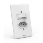 Cj Interruptor Simples + Tomada 10a 4x2  - Enerbras Artis - E