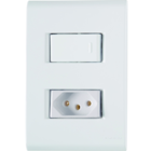 Cj Interruptor Simples + Tomada 20a 4x2  - Tramontina Liz - T