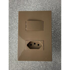 Cj Interruptor Simples + Tomada 20a 4x2 - Recta Fendi Gloss