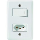 Cj Interruptor Simples Com Tomada 20a 4x2 - Tramontina Lux2 -
