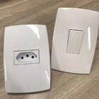 Cj Interruptor Simples Horizontal 4x2 - Blux Home Branco - Bh