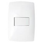 Cj Interruptor Simples Horizontal 4x2 - Blux Home Branco - Bh