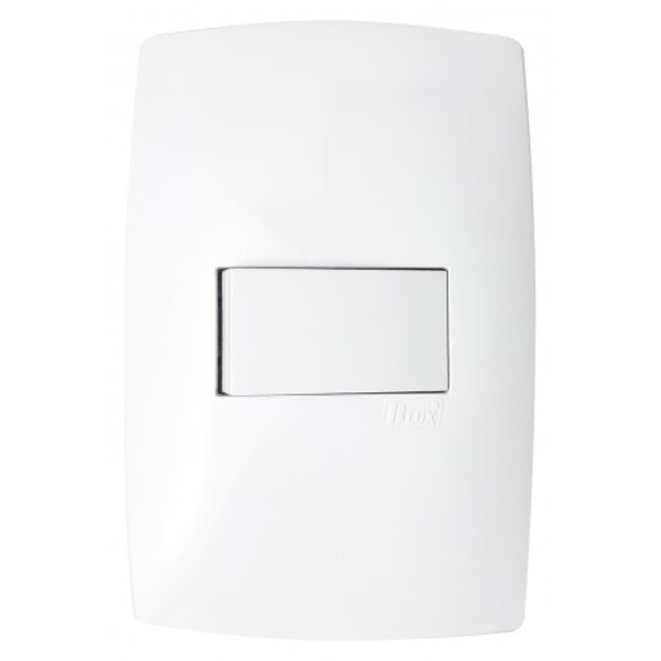 Cj Interruptor Simples Horizontal 4x2 - Blux Home Branco - Bh