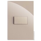 Cj Interruptor Simples Horizontal 4x2 - Recta Areia Gloss - B