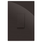 Cj Interruptor Simples Vertical - Recta Chocolate Gloss Brg10