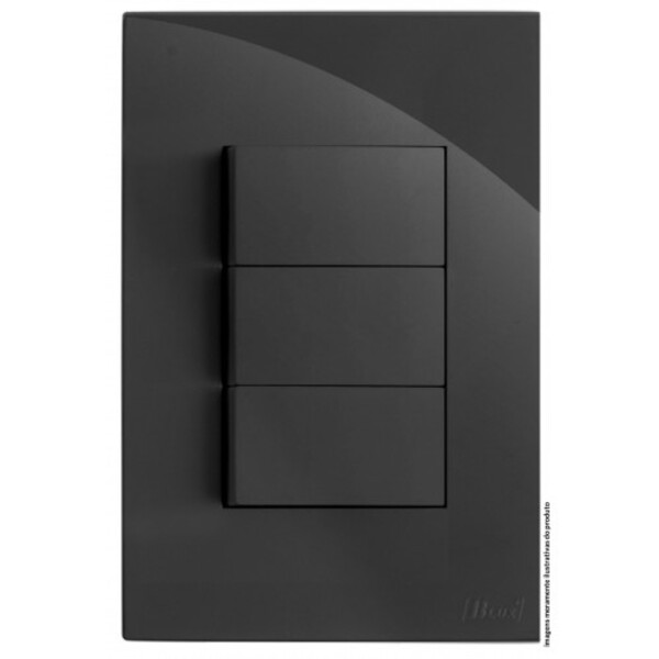 Cj Interruptor Triplo 1 Paralelo + 2 Simples 4x2 - Recta Graf