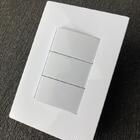 Cj Interruptor Triplo Paralelo 4x2 - Recta Branco Gloss  - Br