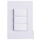 Cj Interruptor Triplo Paralelo 4x2 - Recta Branco Gloss  - Br