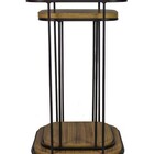 Cj Mesinhas Com Bandeja Quadrada Louro Freijó