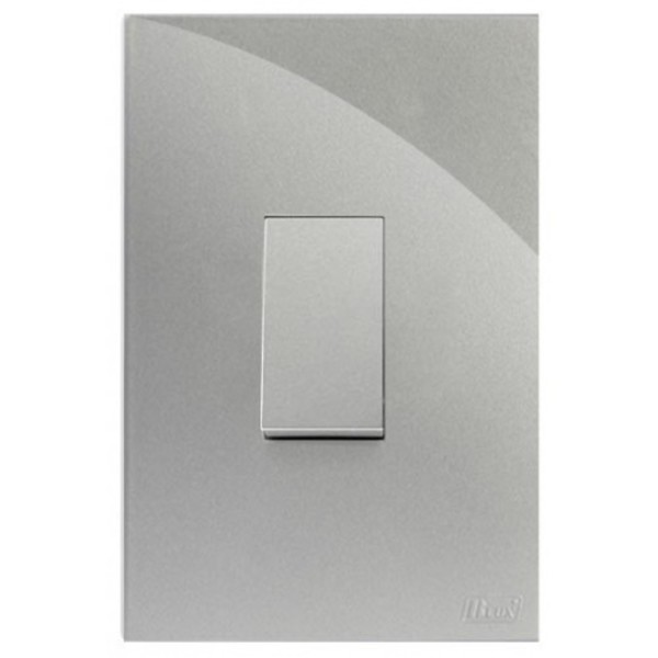 Cj Pulsador De Campainha Vertical 4x2  Recta Prata Gloss - Br