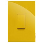 Cj Pulsador De Minuteria Vertical 4x2 - Recta Mostarda Gloss