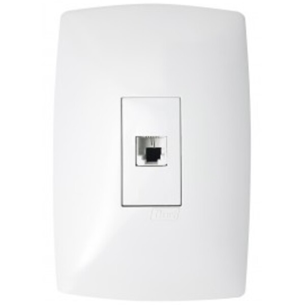 Cj Telefone Rj11 2 Fios - Blux Home Branca 4x2 10476-0