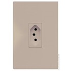 Cj Tomada 10a Vertical 4x2 - Recta Areia Satin Fosco -  Brs12