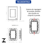 Cj Tomada 20a Horizontal 4x2  - Tramontina Liz - 57170/013