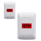 Cj Tomada 20a Vermelha 4x2 - Tramontina Liz - Tlz57170/015br