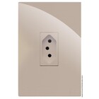 Cj Tomada 20a Vertical 4x2 - Recta Areia Gloss - Brg11163-5ar