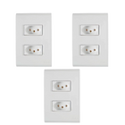 Cj Tomada Dupla 10a 4x2  - Tramontina Liz - Tlz57170/065br