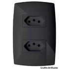 Cj Tomada Dupla 10a Blux Home Grafite - Bhm10459-0gf