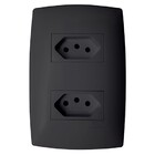 Cj Tomada Dupla 20a 4x2 - Blux Home Grafite - Bhm10462-0gf