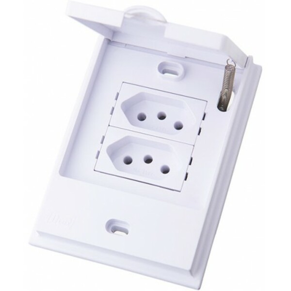 Cj Tomada Dupla 20a - Blux B.l'acqua Branco - Bba10844-8br