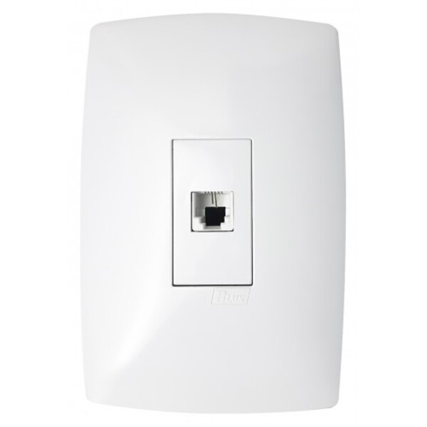 Cj Tomada Rj11 4 Fios Fone Blux Home Branca 4x2 - 10703-4