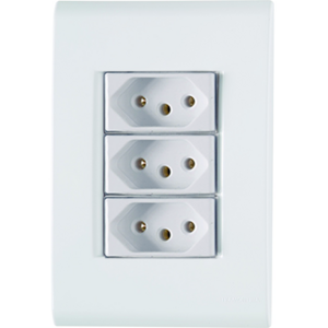 Cj Tomada Tripla 20a 4x2 - Tramontina Liz - Tlz57170/079br | Leroy