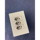 Cj Tomada Tripla 20a 4x2 - Recta Areia Satin Fosco - Brs12203