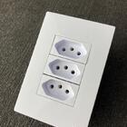 Cj Tomada Tripla 20a 4x2 - Recta Branco Gloss - Brg11228-3br