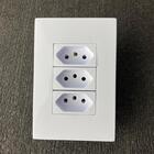 Cj Tomada Tripla 20a 4x2 - Recta Branco Gloss - Brg11228-3br