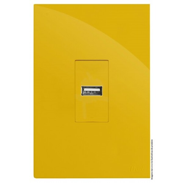 Cj Usb 1,0a Vertical 4x2 - Recta Mostarda Gloss - Brg11401-4mt