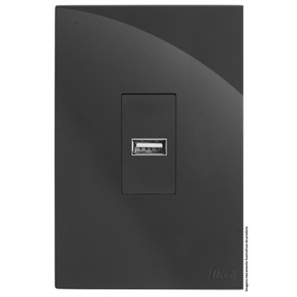 Cj Usb 1.0a Vertical 4x2 - Recta Grafite Gloss - Brg11397-2gf