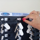 Claviculário Porta Chaves Quadro Vigilante Para 10 Chaves