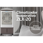 Climatizador De Ar Evaporativo Zlx-20 Ts80w 20 Litros 4 Funçõ
