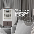 Climatizador De Ar Portátil Umidificador Zellox 80w 20 Litros