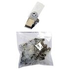 Clip Jacaré Ou Clip Com Alça Leitosa Para Crachá (100 Unidade)