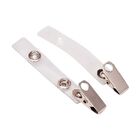 Clip Jacaré Ou Clip Com Alça Leitosa Para Crachá (100 Unidade)